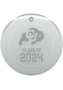 Colorado Buffaloes Class of 2024 Hand Etched Crystal Circle Ornament