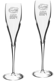 Florida Gators Class of 2024 Hand Etched 2Pc Set Toasting Wine Glass