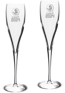 Florida State Seminoles Class of 2024 Hand Etched 2Pc Set Toasting Wine Glass