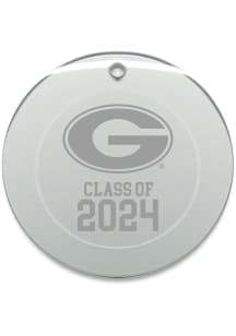 Georgia Bulldogs Class of 2024 Hand Etched Crystal Circle Ornament