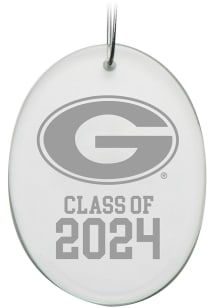 Georgia Bulldogs Class of 2024 Hand Etched Crystal Oval Ornament