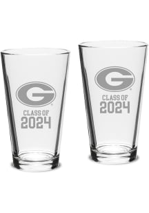 Georgia Bulldogs Class of 2024 Hand Etched Crystal 2 Piece Pint Glass