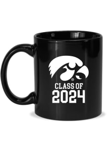 Black Iowa Hawkeyes Class of 2024 Hand Etched Mug