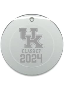 Kentucky Wildcats Class of 2024 Hand Etched Crystal Circle Ornament
