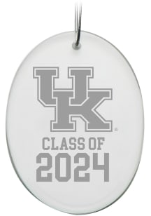 Kentucky Wildcats Class of 2024 Hand Etched Crystal Oval Ornament