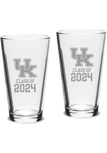 Kentucky Wildcats Class of 2024 Hand Etched Crystal 2 Piece Pint Glass