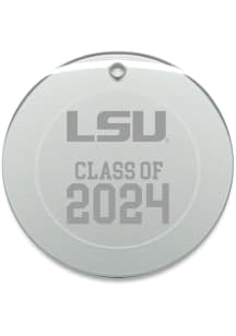 LSU Tigers Class of 2024 Hand Etched Crystal Circle Ornament