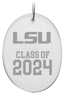 LSU Tigers Class of 2024 Hand Etched Crystal Oval Ornament