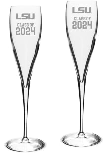 LSU Tigers Class of 2024 Hand Etched 2Pc Set Toasting Wine Glass