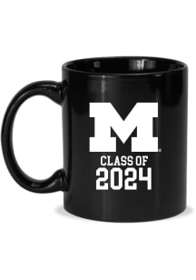 Black Michigan Wolverines Class of 2024 Hand Etched Mug