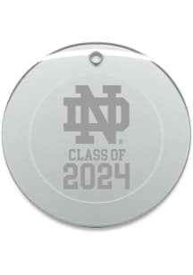Notre Dame Fighting Irish Class of 2024 Hand Etched Crystal Circle Ornament