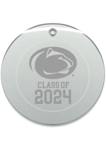 Penn State Nittany Lions Class of 2024 Hand Etched Crystal Circle Ornament