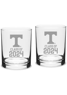 Tennessee Volunteers Class of 2024 Hand Etched Crystal 2 Piece Rock Glass