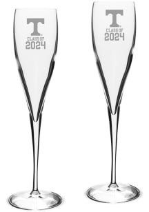 Tennessee Volunteers Class of 2024 Hand Etched 2Pc Set Toasting Wine Glass