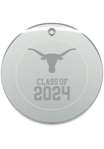 Texas Longhorns Class of 2024 Hand Etched Crystal Circle Ornament