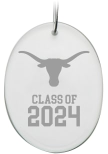Texas Longhorns Class of 2024 Hand Etched Crystal Oval Ornament