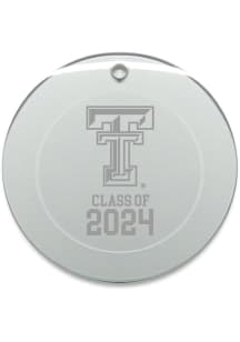 Texas Tech Red Raiders Class of 2024 Hand Etched Crystal Circle Ornament