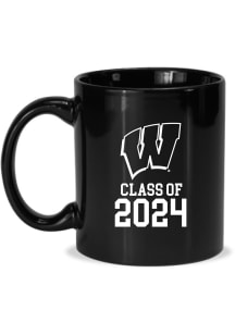 Black Wisconsin Badgers Class of 2024 Hand Etched Mug