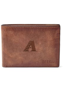 Arizona Diamondbacks Fossil Leather Front Pocket Mens Bifold Wallet