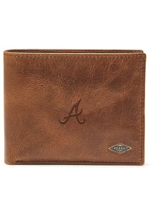 Atlanta Braves Fossil Leather Passcase Mens Business Accessories