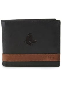 Boston Red Sox Fossil Leather Flip ID Mens Bifold Wallet