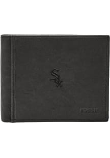 Chicago White Sox Fossil Leather RFID with Flip ID Mens Bifold Wallet