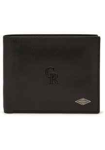Colorado Rockies Fossil Leather Passcase Mens Business Accessories