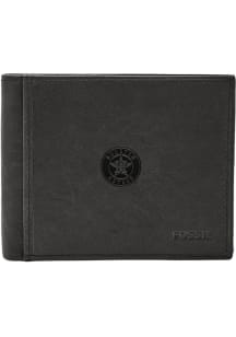 Houston Astros Fossil Leather RFID with Flip ID Mens Bifold Wallet