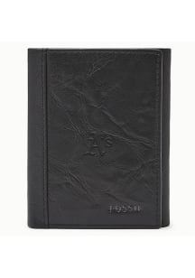 Oakland Athletics Fossil Leather Extra Capacity Mens Trifold Wallet