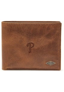 Philadelphia Phillies Fossil Leather Passcase Mens Business Accessories