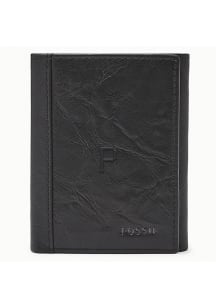 Pittsburgh Pirates Fossil Leather Extra Capacity Mens Trifold Wallet
