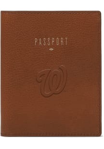 Washington Nationals Fossil Eco Leather Passcase Mens Bifold Wallet
