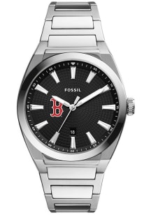 Jardine Associates Boston Red Sox Fossil Everett Stainless Steel Mens Watch