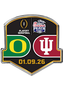 Indiana Hoosiers Souvenir vs Oregon Dueling Peach Bowl Pin - Red