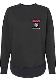 Carson Hinzman Rally Womens Black Ohio State Buckeyes NIL Embroidered Crew Sweatshirt