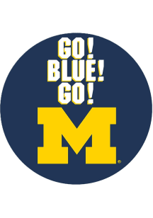 Navy Blue Michigan Wolverines 3&quot; Go Blue Go Button