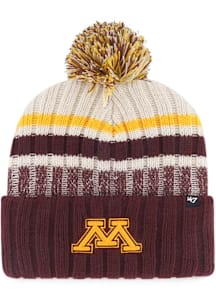 47 Minnesota Golden Gophers Natural Long Range Cuff Mens Knit Hat