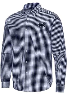 Mens Penn State Nittany Lions Navy Blue Antigua Ellis Long Sleeve Dress Shirt