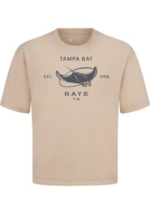 Levelwear Tampa Bay Rays Tan Signature Knit Crossway Short Sleeve Fashion T Shirt