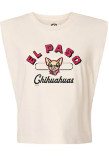 Summit Sportswear El Paso Chihuahuas Womens White Vintage Arch Script Tank Top