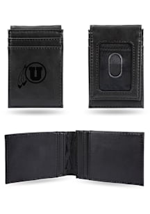 Utah Utes Laser Engraved Mens Bifold Wallet