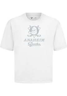 Levelwear Anaheim Ducks White Signature Knit Shadow Surge Short Sleeve Fashion T Shirt