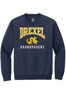 Mens Drexel Dragons Navy Blue Summit Sportswear Grandparent Crew Sweatshirt