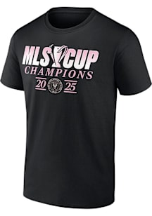 Inter Miami CF Black 2025 Cup Champions Classic Short Sleeve T Shirt
