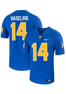 Benny Haselrig Nike Mens Blue Pitt Panthers NIL Name And Number Football Jersey
