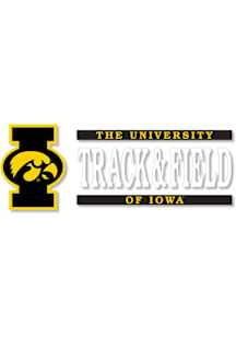 Gold Iowa Hawkeyes 6x2 Track Field Decal