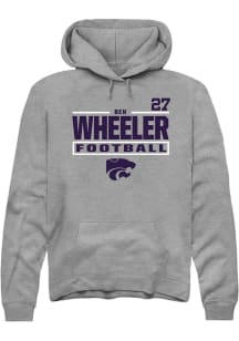 Ben Wheeler Rally Mens Graphite K-State Wildcats NIL Stacked Box Player Hood