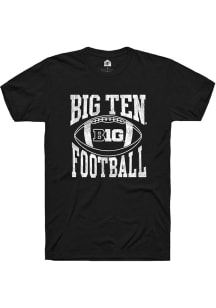 Big Ten Black Rally Football Arch Design Short Sleeve T Shirt