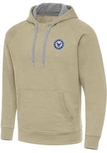 Antigua Navy Mens Khaki Victory Long Sleeve Hoodie