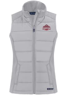 Womens Ohio State Buckeyes Grey Cutter and Buck 2024 Football National Champion Evoke Vest